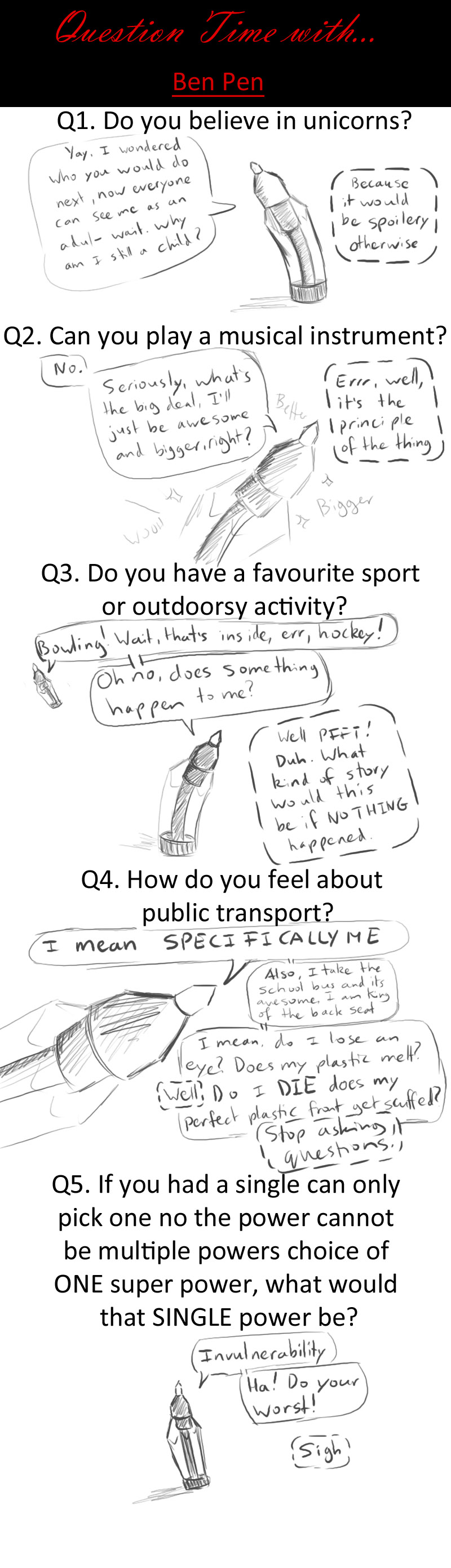 Question time with Ben