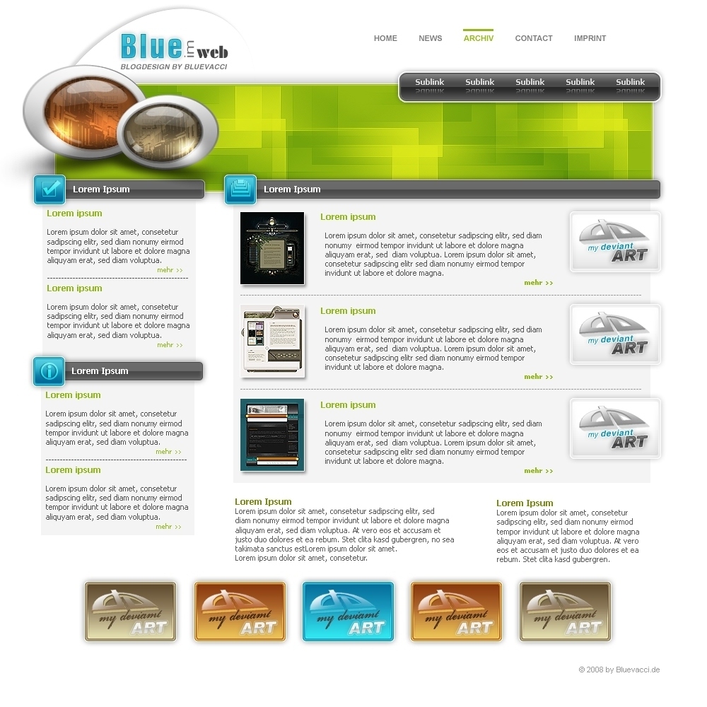 Blue im web