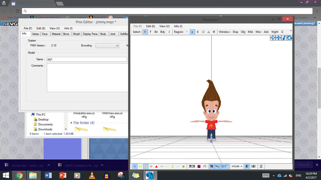 jimmy neutron MMD rigging (WIP) by Doghead-40 on DeviantArt