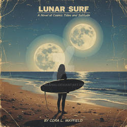 Lunar Surf - Retro Sci-Fi Book Cover Art