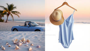 Collage, Harmony Of Color Palette, Periwinkle