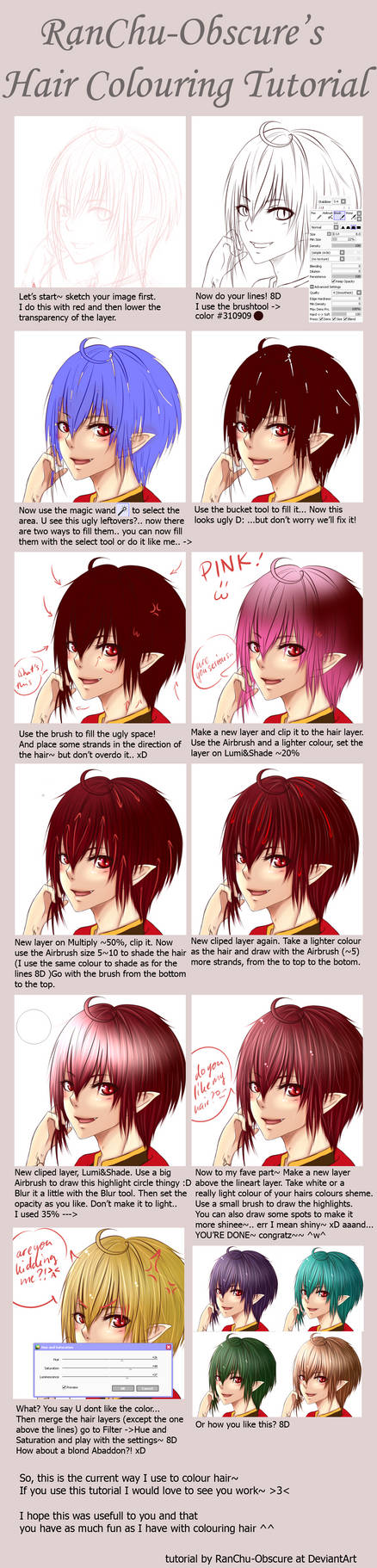 SAI Hair Colouring Tutorial