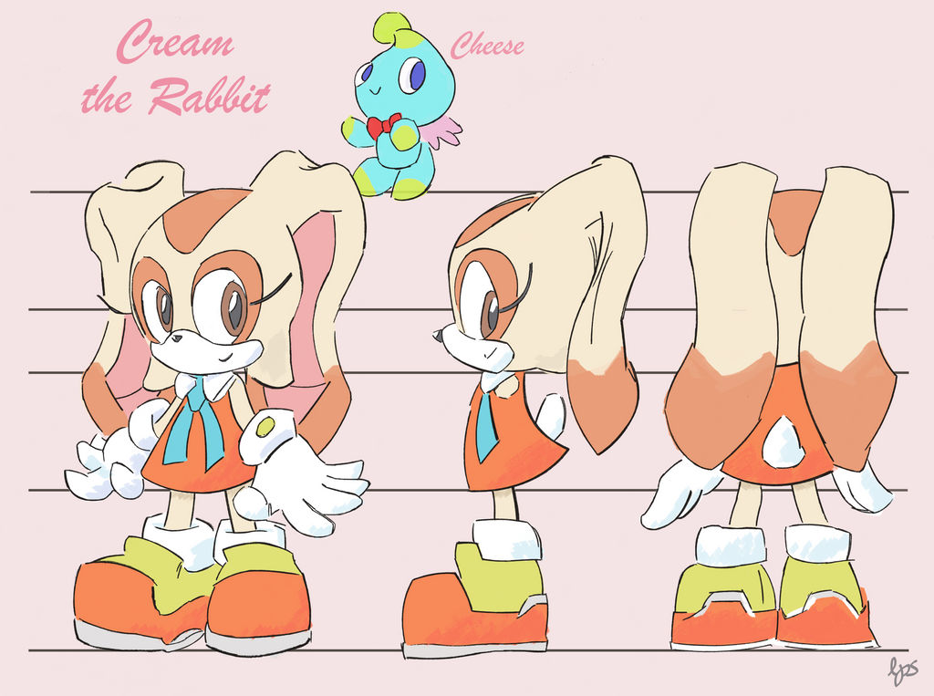 Cream The Rabbit Model Reference Cream Model Sheet by burgerterror on DeviantArt