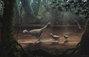 Caudipteryx with Chicks
