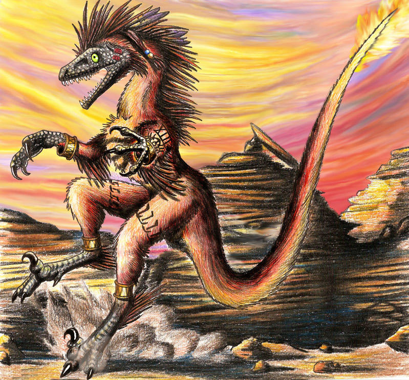 Bloody Red Rapter Raptor Red XIII by EWilloughby on DeviantArt