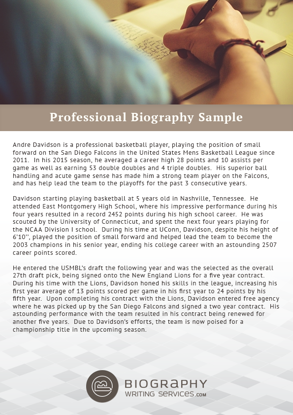 Template bio writing a How To