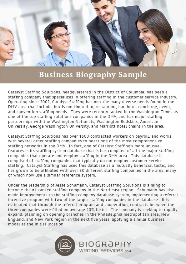 Business Biography Sample by BestBiographySamples on DeviantArt