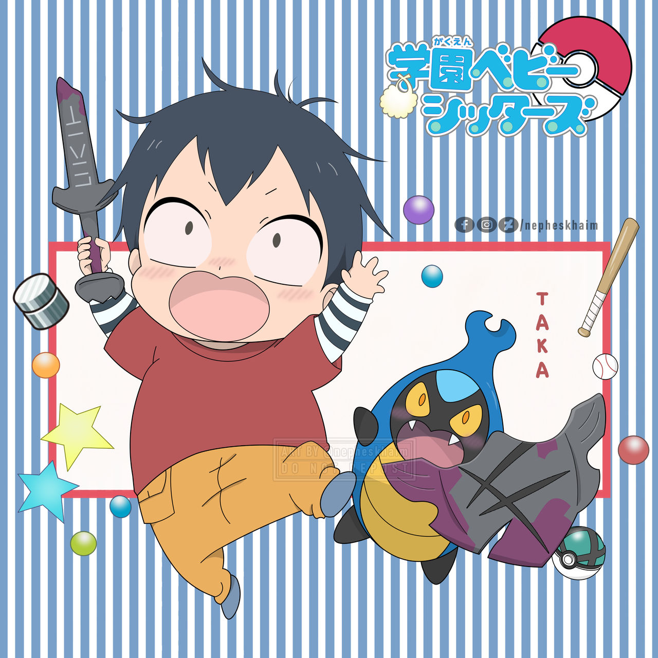 Hero Wannabes: Taka Kamitani and Karrablast by nepheskhaim on DeviantArt