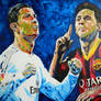 El Classico - Ronaldo vs Messi Painting