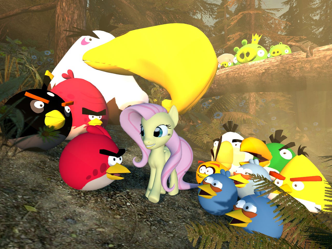 Fluttershy meets Angry Birds