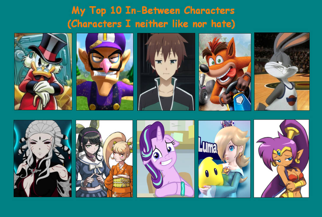 Top 10 Characters In-Between Characters by OudieTH on DeviantArt