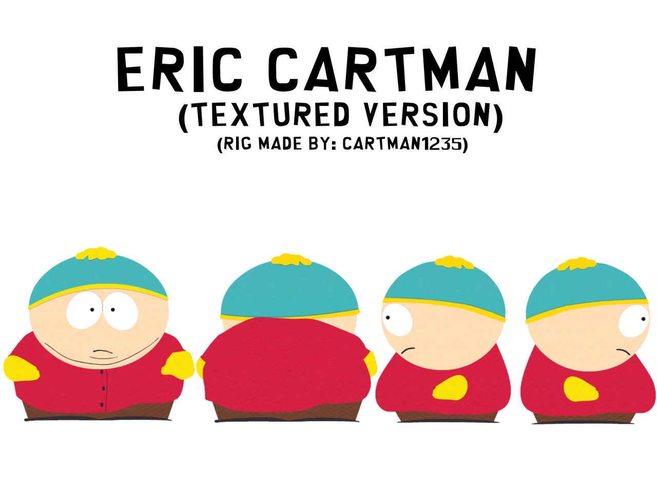 Cartman Character Rigs Eric Cartman Reference Sheet by miyukimiura on DeviantArt