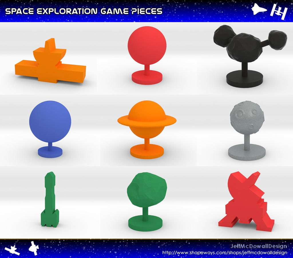 Spaceman Meeples Space Exploration Meeples and Game Pieces by jeffmcdowalldesign on ...
