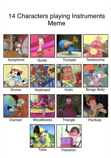 Simple Vs Complex Instruments Meme Characters Playing Instruments Meme (My Version) by jonegra on DeviantArt
