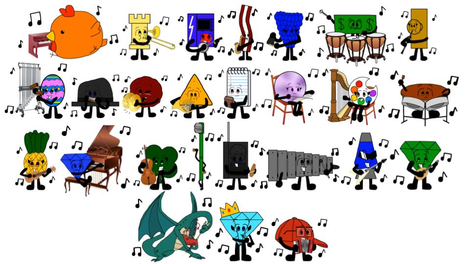 Boto Ranking Deviantart All BOTO Characters Playing their Instruments 2 by jonegra on DeviantArt
