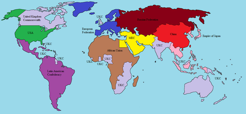 Карта будущего мира 2050