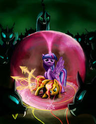 Twilght and Sunset vs. the Changelings