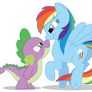 Rainbow Dash and Spike (Sketch by Mickeymonster)