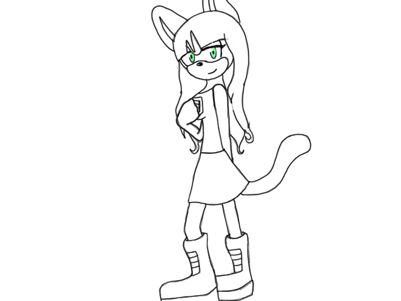 Jess the cat lineart