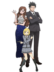 Michiko, Mr. Karasuma, and Emi