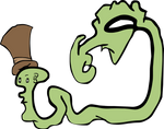 Random Snakey, Wormy, Ooze-like Thing in a Top Hat by Vigorousjammer