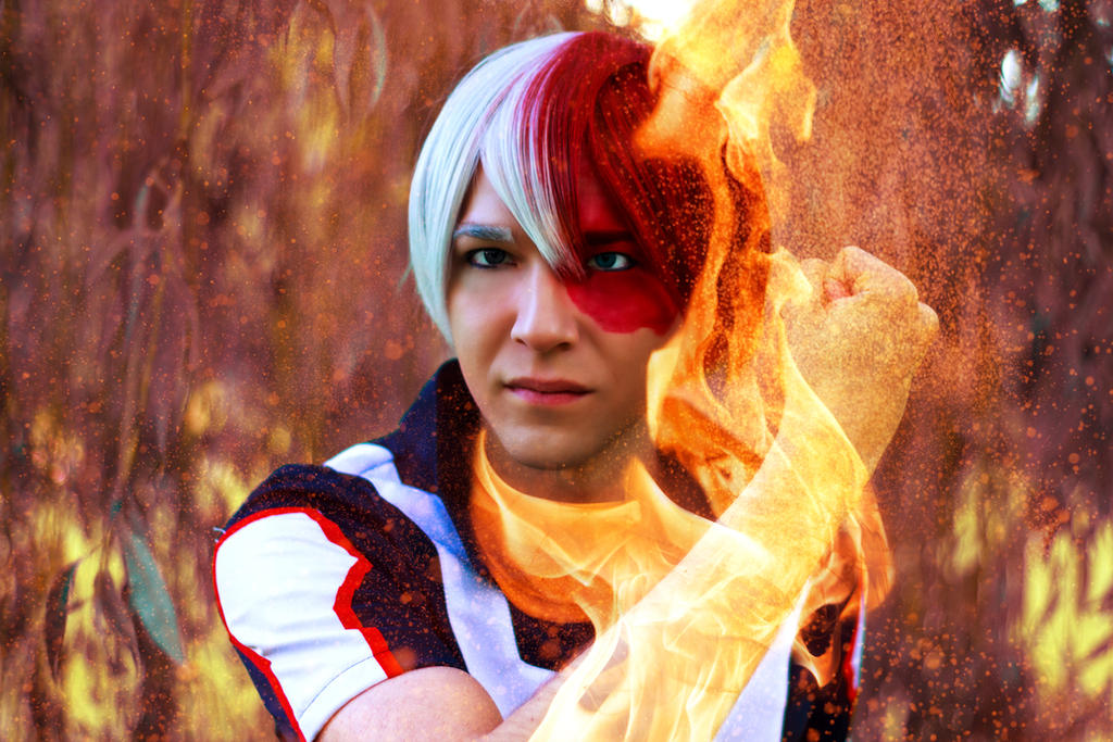 Shouto Todoroki (My Hero Akademia) - In flames