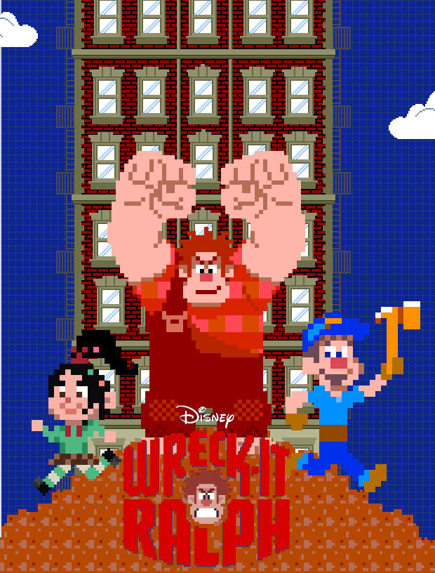 Wreck-It Ralph 8-bit portait by ofihombre on DeviantArt