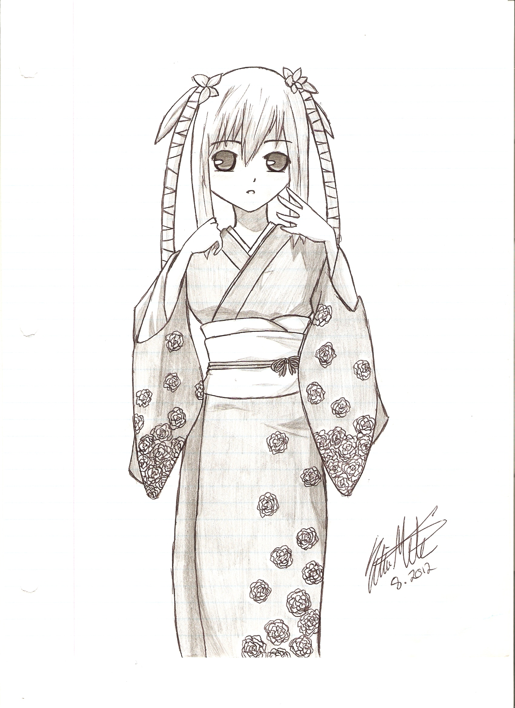 Kimono Girl by Hinata4405 on DeviantArt