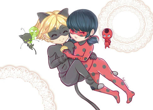 Ladybug and Cat Noir