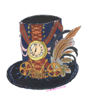 Steampunk Time Keeper Hat by SkeleLock