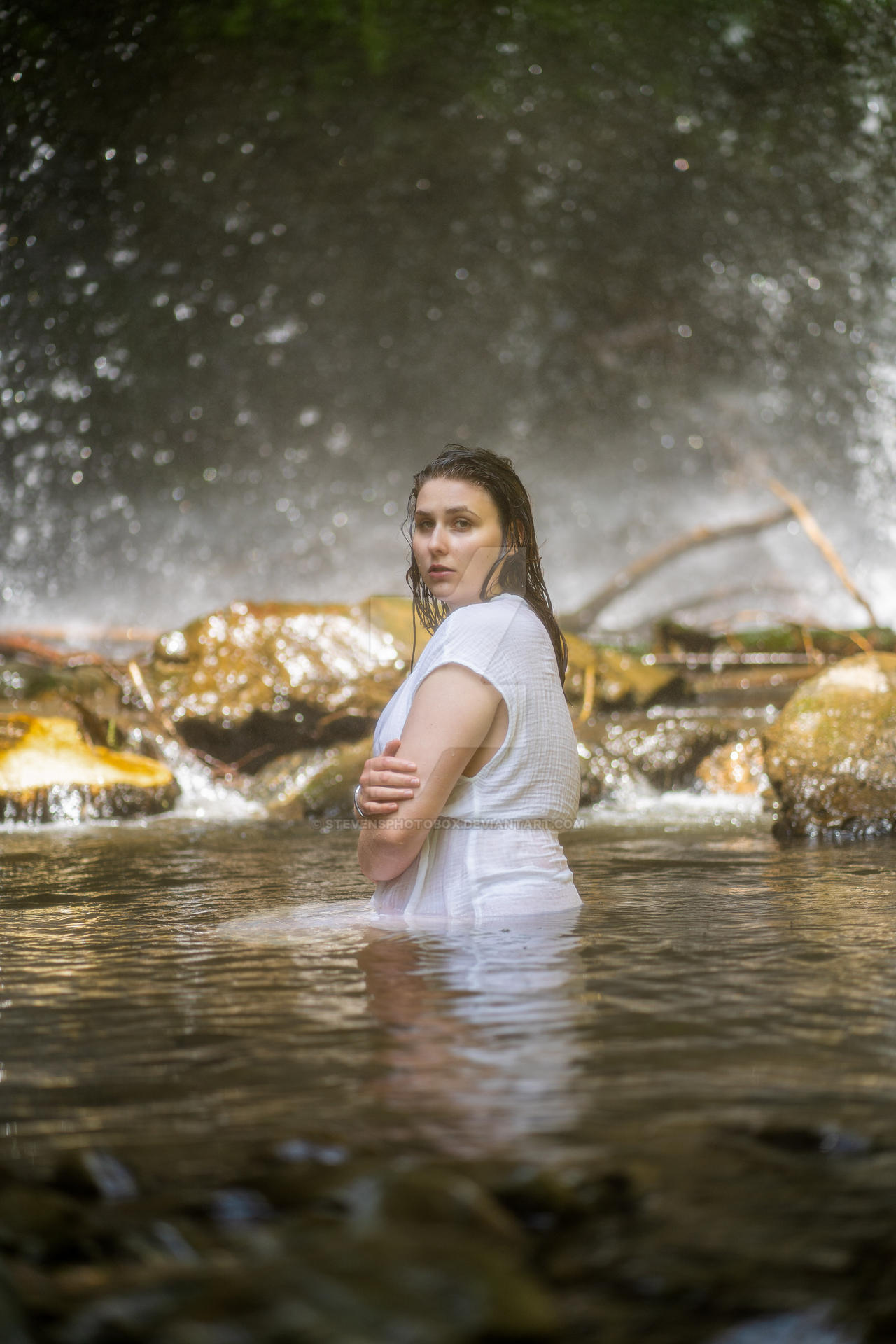 girl_at_waterfall by StevensPhotobox on DeviantArt