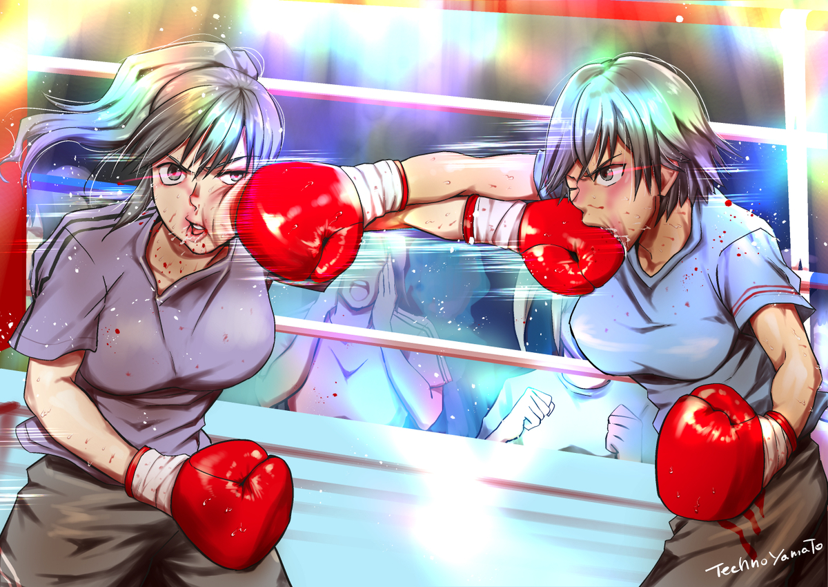 Boxing Deviantart Explore Women's boxing club practice match by TechnoYamato on DeviantArt