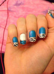 Blue/White Zebra