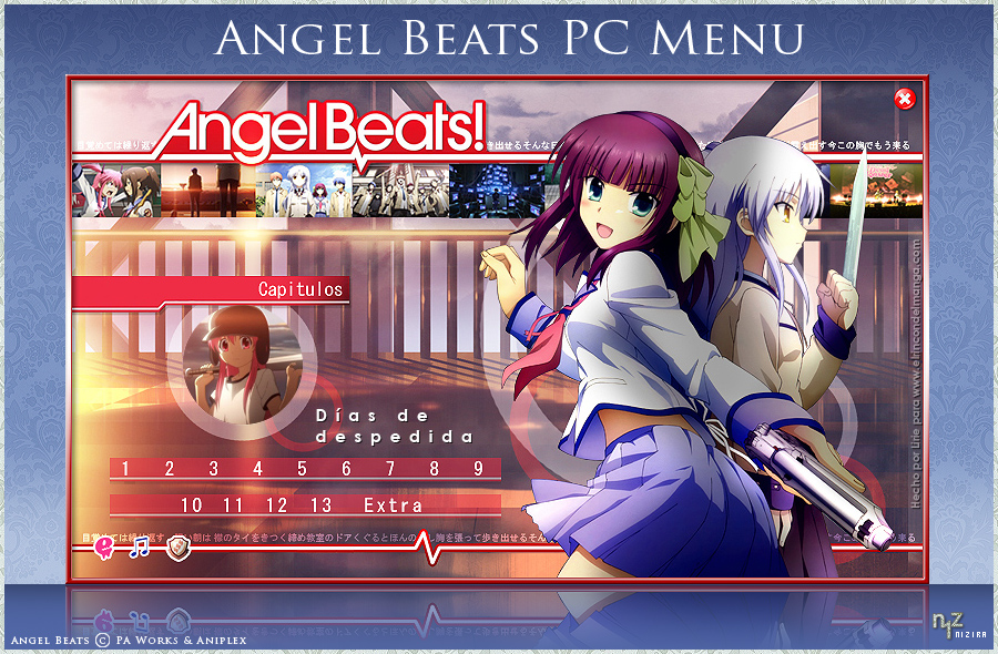 Pc Menu Angel Beats By N1z1ra On Deviantart