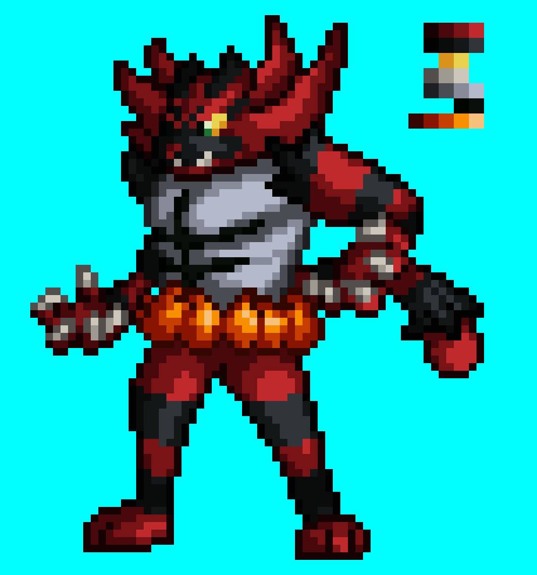 Incineroar Sprite in SSF2 Style | by K1N3D by K1N3D on DeviantArt