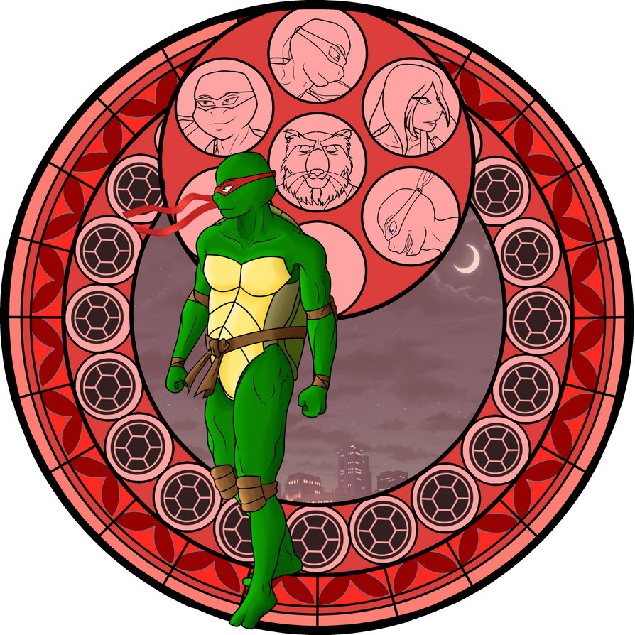 Stained Glass: Raphael by TMNTDiena on DeviantArt