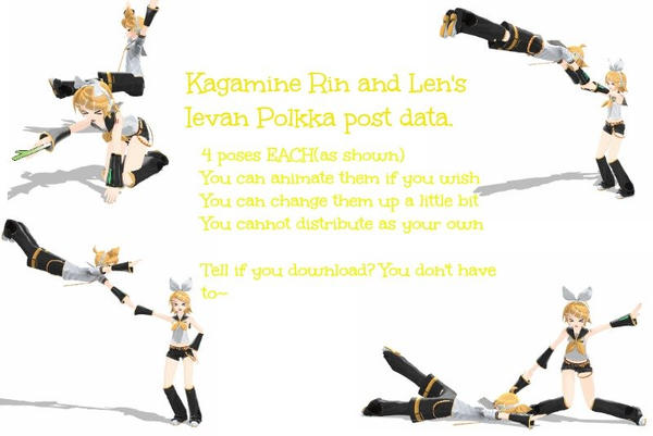 Rin and Len Ievan Polkka Pose + Dl by iMikaTan on DeviantArt