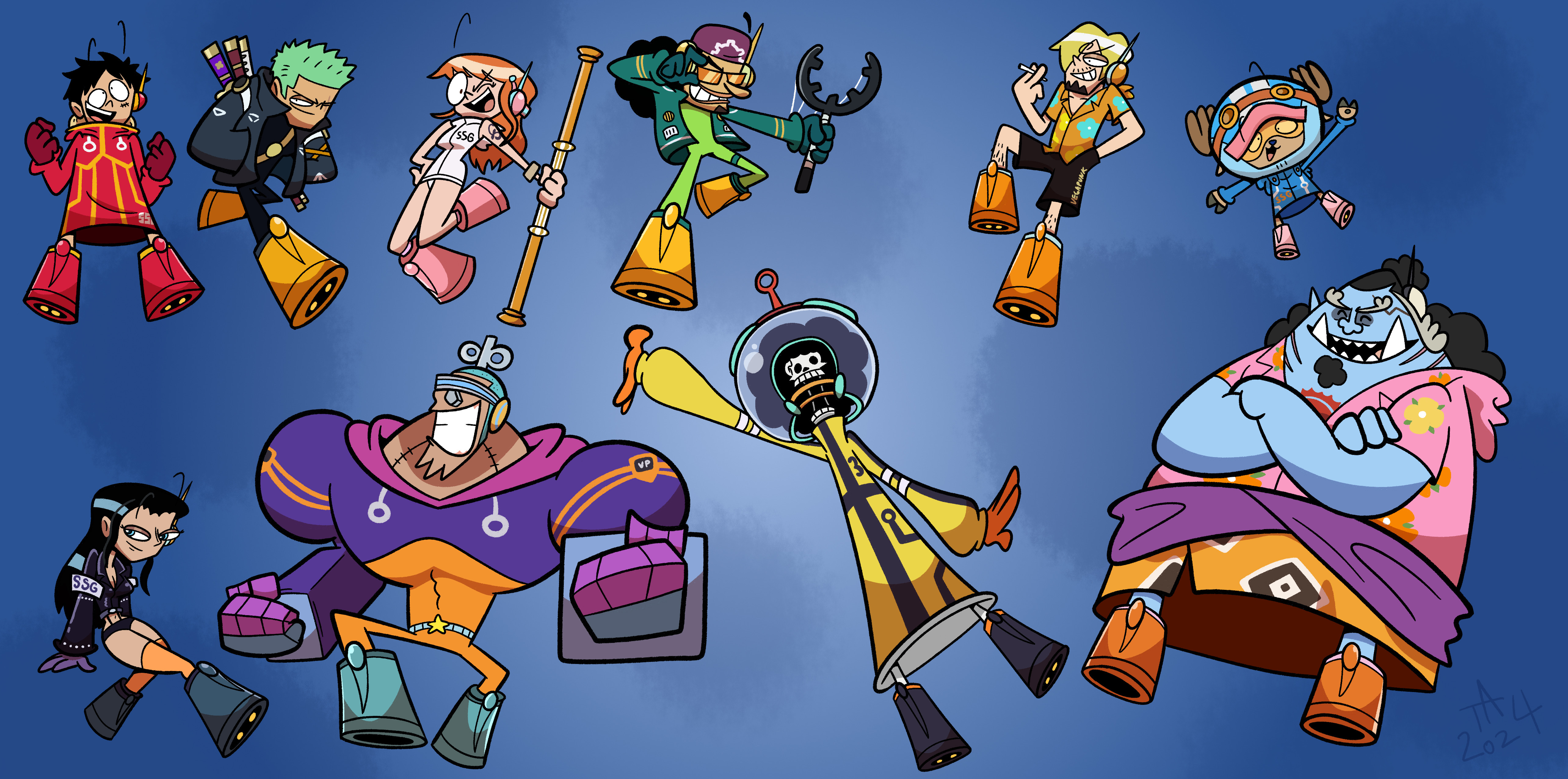 Egghead Batman Deviantart Egghead Arc Strawhats by T64Art on DeviantArt