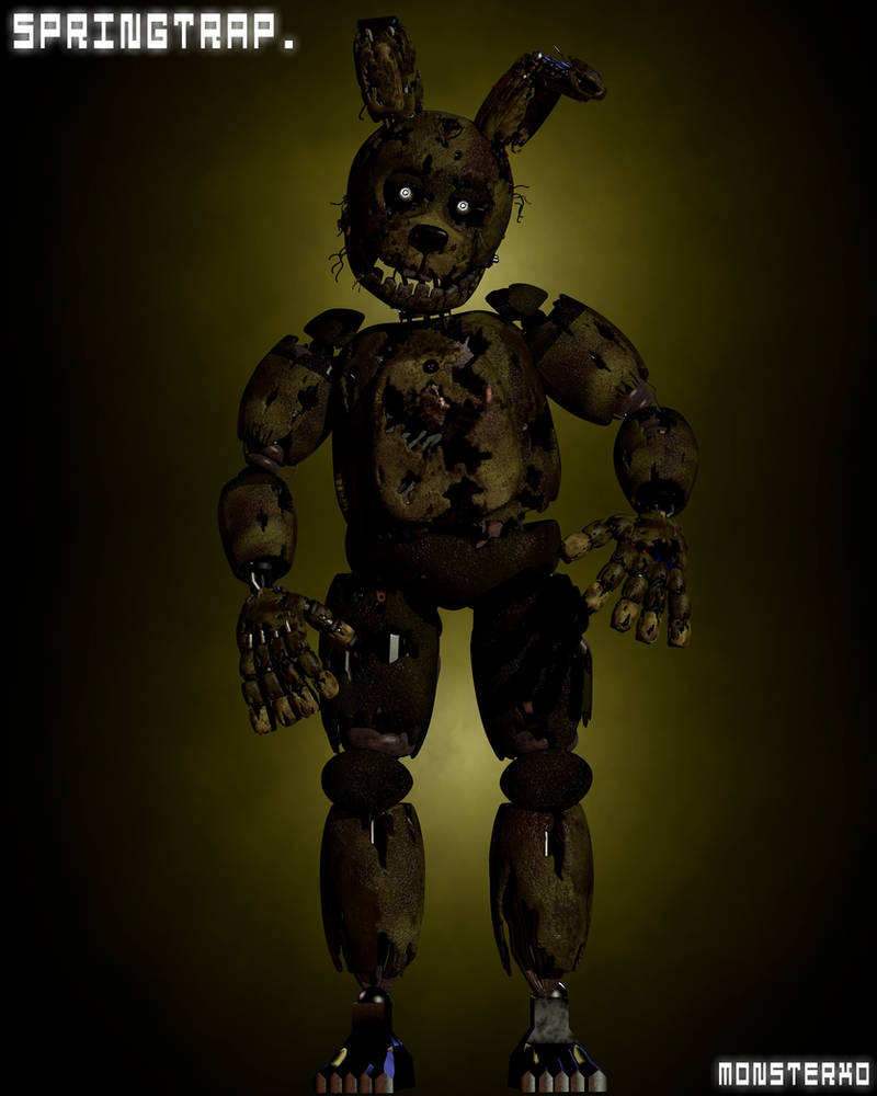 Springtrap Design Fnaf Stylized Springtrap by TheRetroXDC4DFNAF on DeviantArt