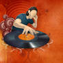 Dj music illustration