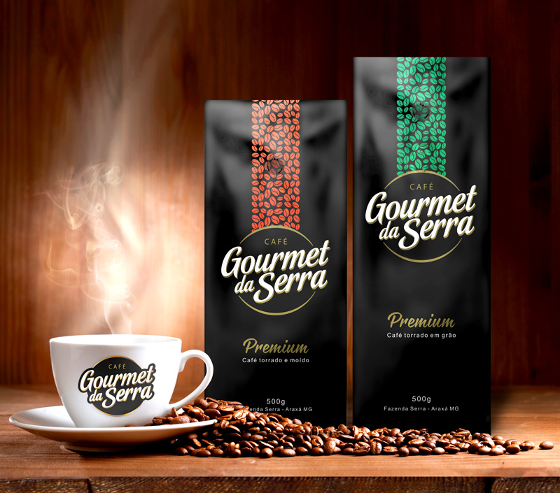 Coffee Gourmet da Serra - Logo and packaging