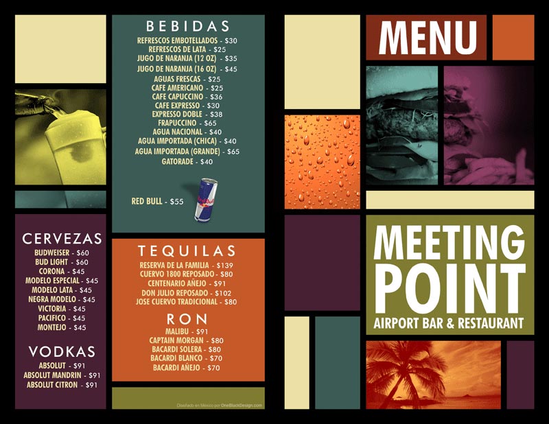 Cancun Airport's Menu