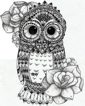 Zentangle Owl