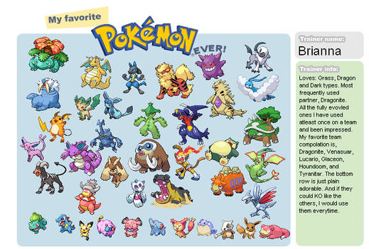 Fav Pokemanz