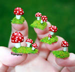 Toadstool Nail Art by KayleighOC