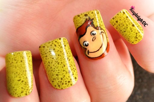 Curious George Nail Art