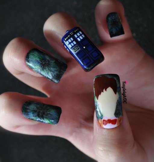 Doctor Who Nail Art - The Eleventh Doctor