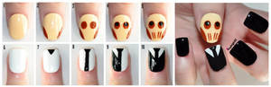 Tutorial: Doctor Who Nail Art - The Cute Silence