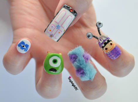 Monsters, Inc. 3D Nail Art