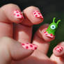 Futurama Nail Art - Brain Slug